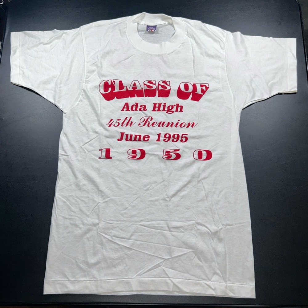 Vintage Ada High School Class Of 1950 T-shirt 1995 Single Stitch 45th Reunion